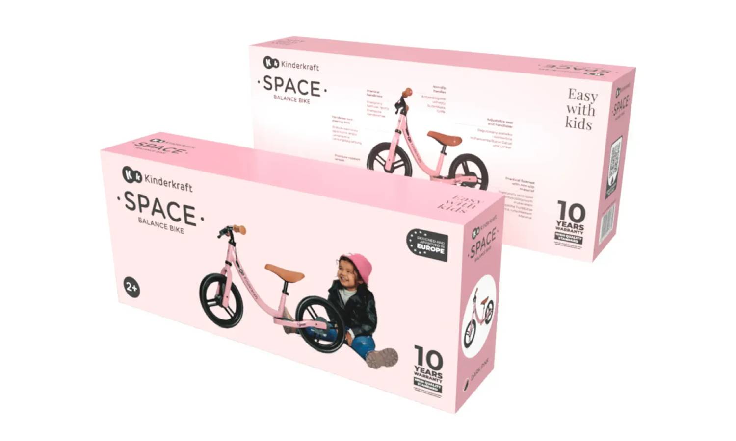 Беговел Kinderkraft Space розовый 8 Беговел Kinderkraft Space розовый 8