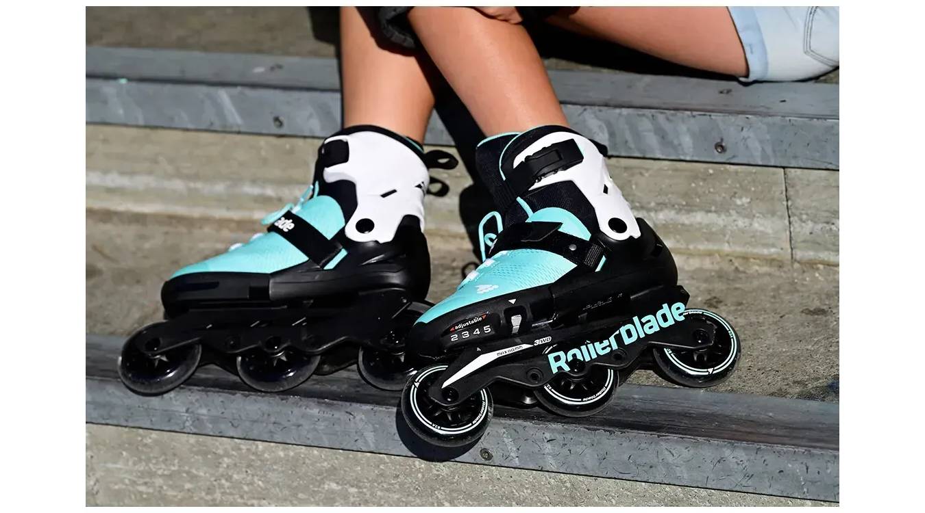 Ролики Rollerblade Microblade 3WD 2023 aqua-white 28-32 2