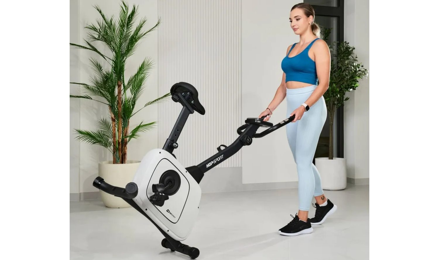 Велотренажер Hop-Sport HS-3000H Nexon магнітний сірий 6