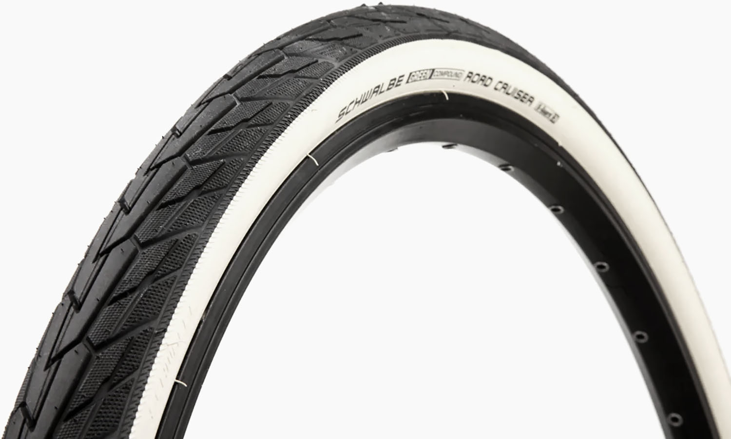 Фотографія Покришка Schwalbe Road Cruiser 26x1.75 (47-559) 50TPI 720g білий бік