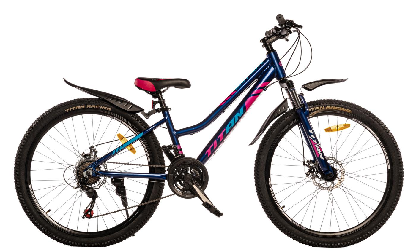 Фотография Велосипед Titan BEST MATE 26" размер XS размер 13 2022 Синий-розовый