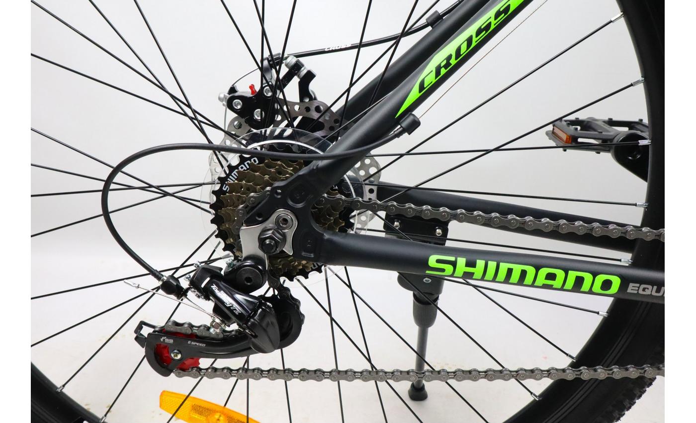 Велосипед Cross XC2721 27" размер М рама 18 2022 Черный-зеленый 3