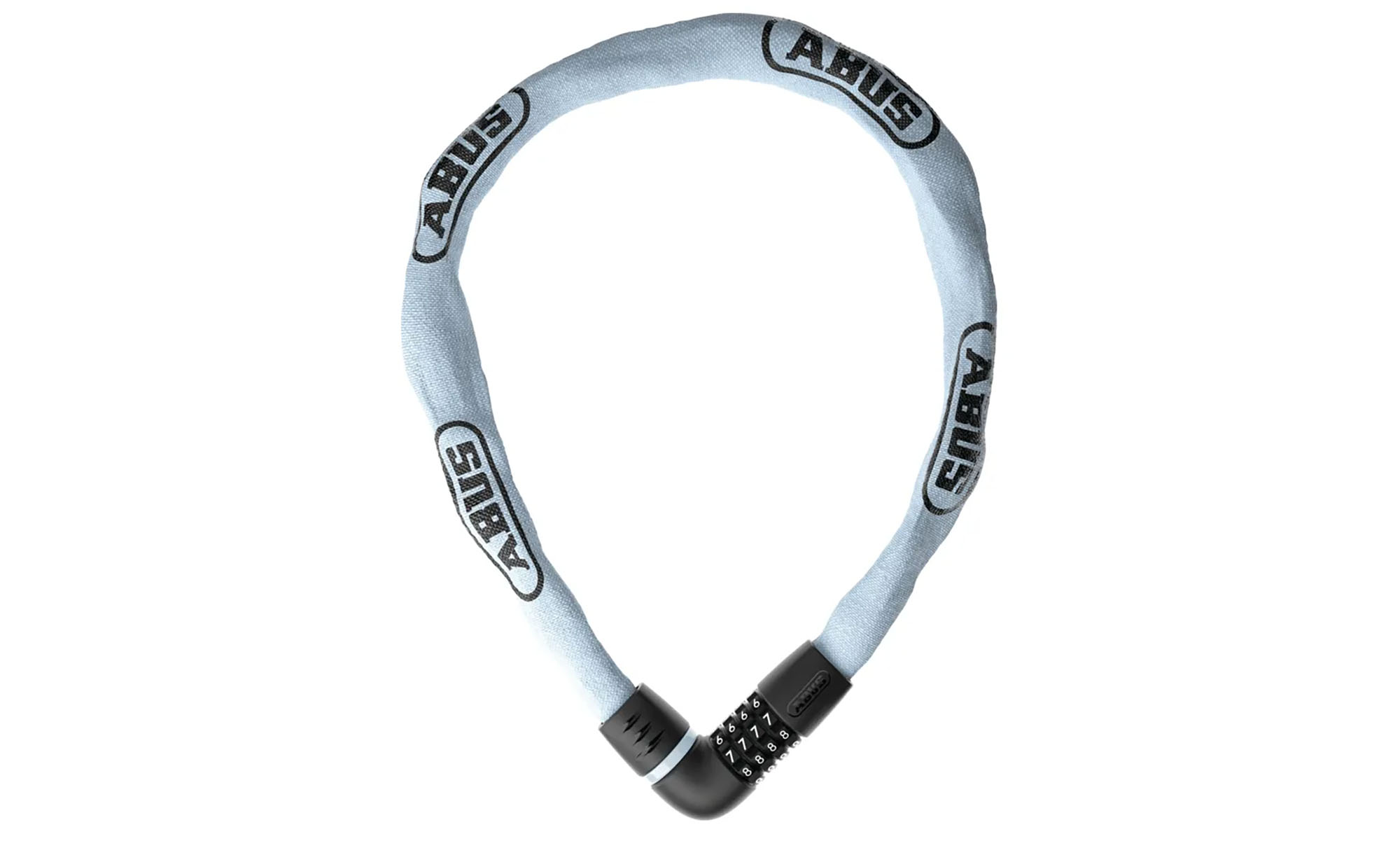 Замок кодовый с цепью ABUS 6807C/110см, light blue, синий 