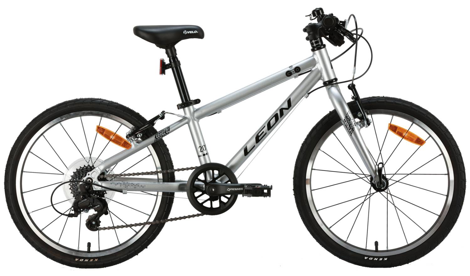 Фотография Велосипед Leon GO 7S Vbr 20" рама 10" 2024 Серый с черным