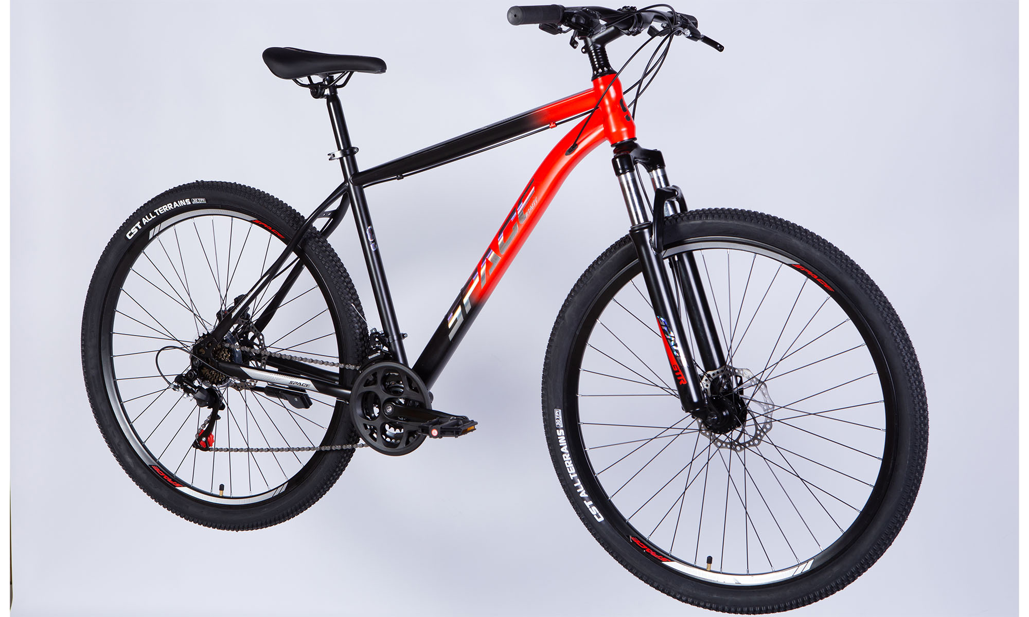 Велосипед SPACE MARS DD FR, 29", ST, рама-18", 2025, червоно-чорний (матовий) 4