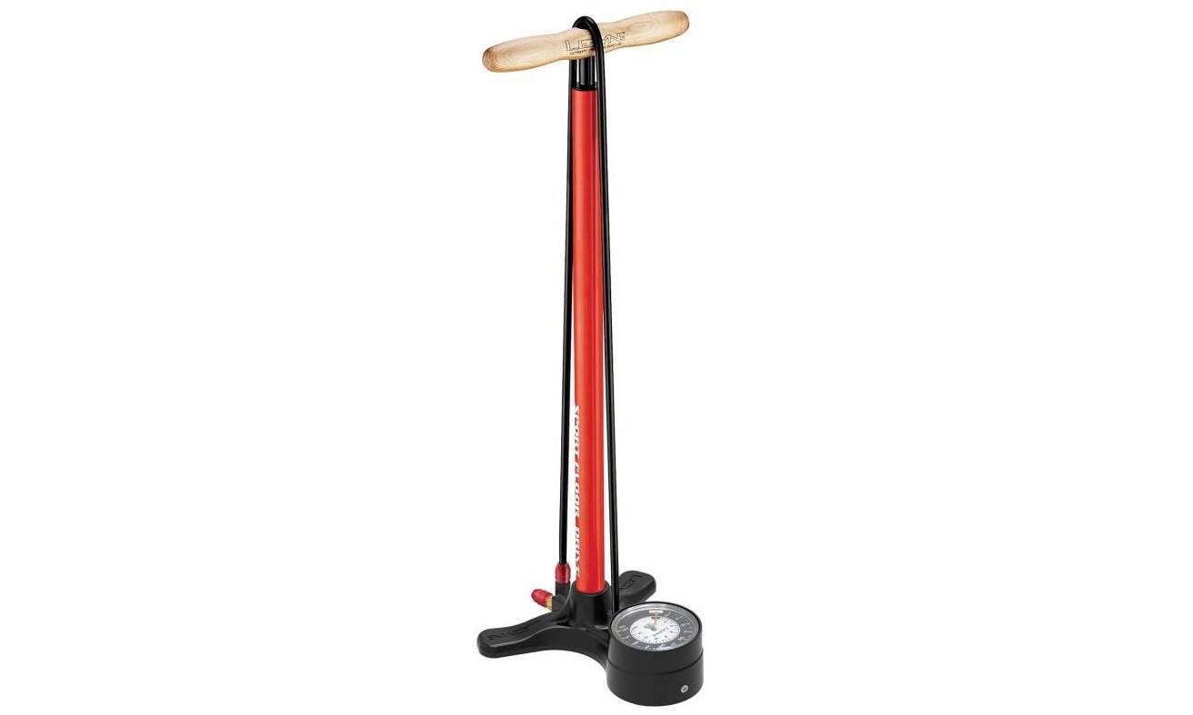 Напольный насос Lezyne Sport Floor Drive, максимальное давление 220 psi, манометр 2.5", красный 
