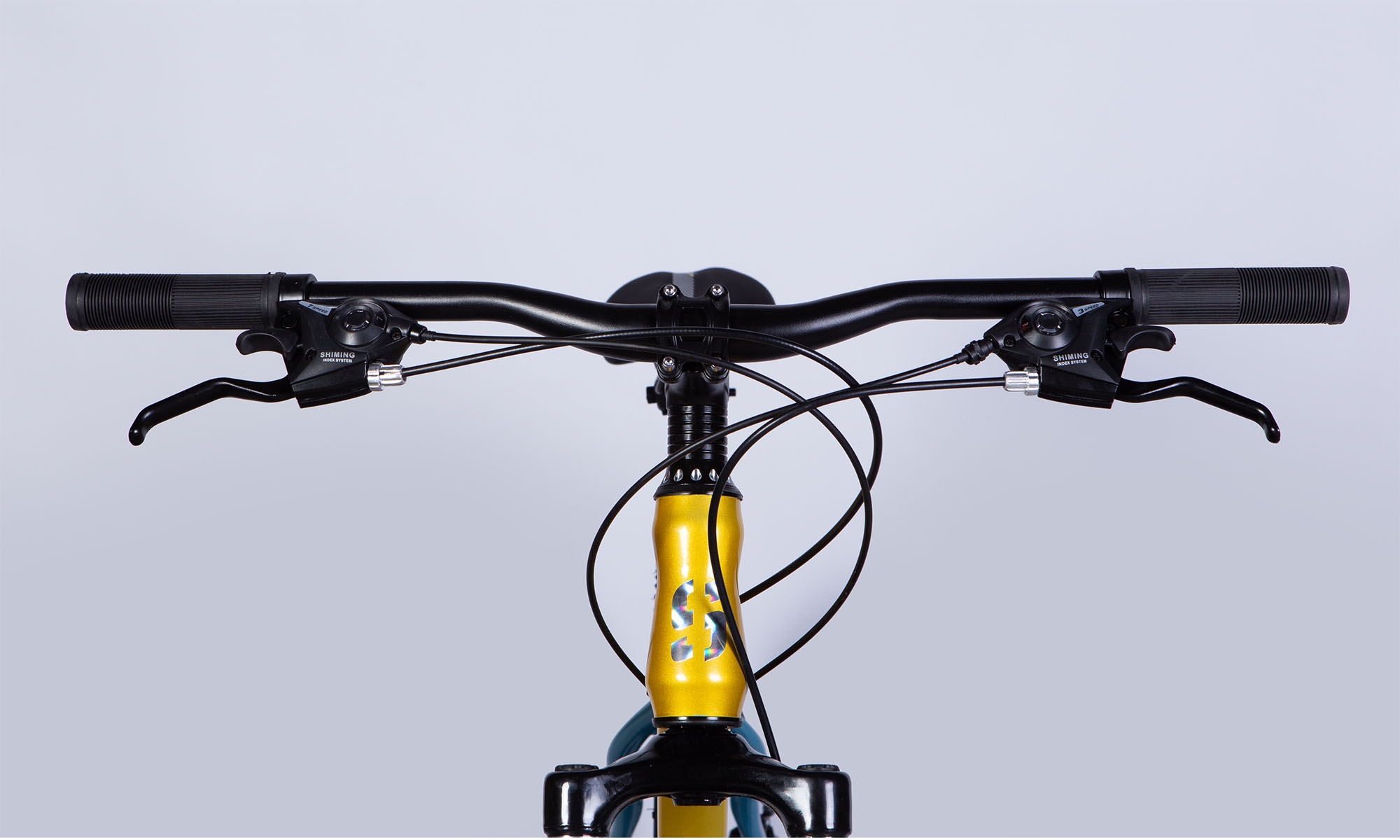 Велосипед SPACE MARS DD FR 27.5", размер M, рама-17", год 2026, золотисто-синий 3