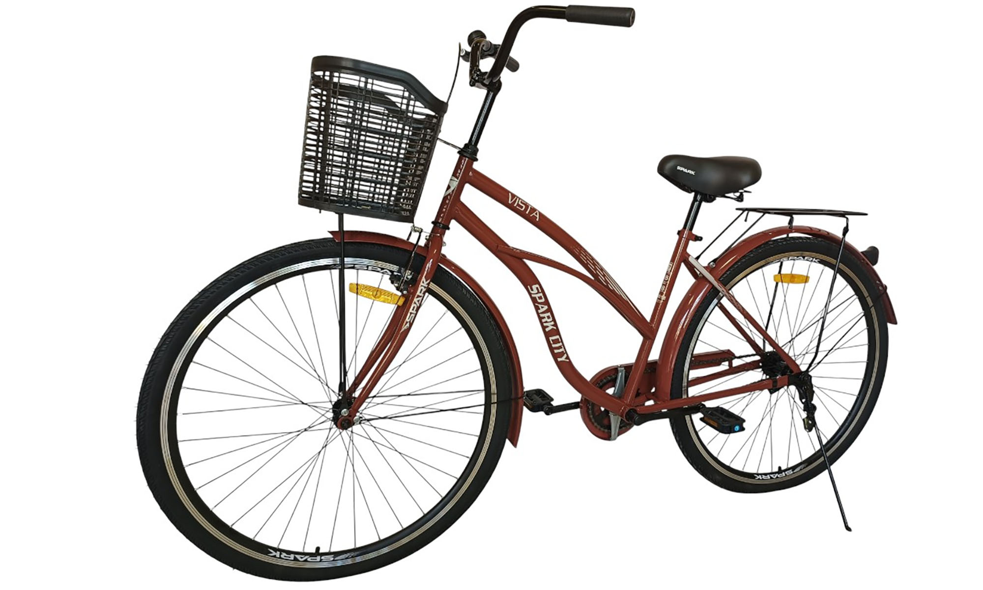 Велосипед SPARK CITY VISTA 28", размер M, рама - 18", год 2026, бордовый 5