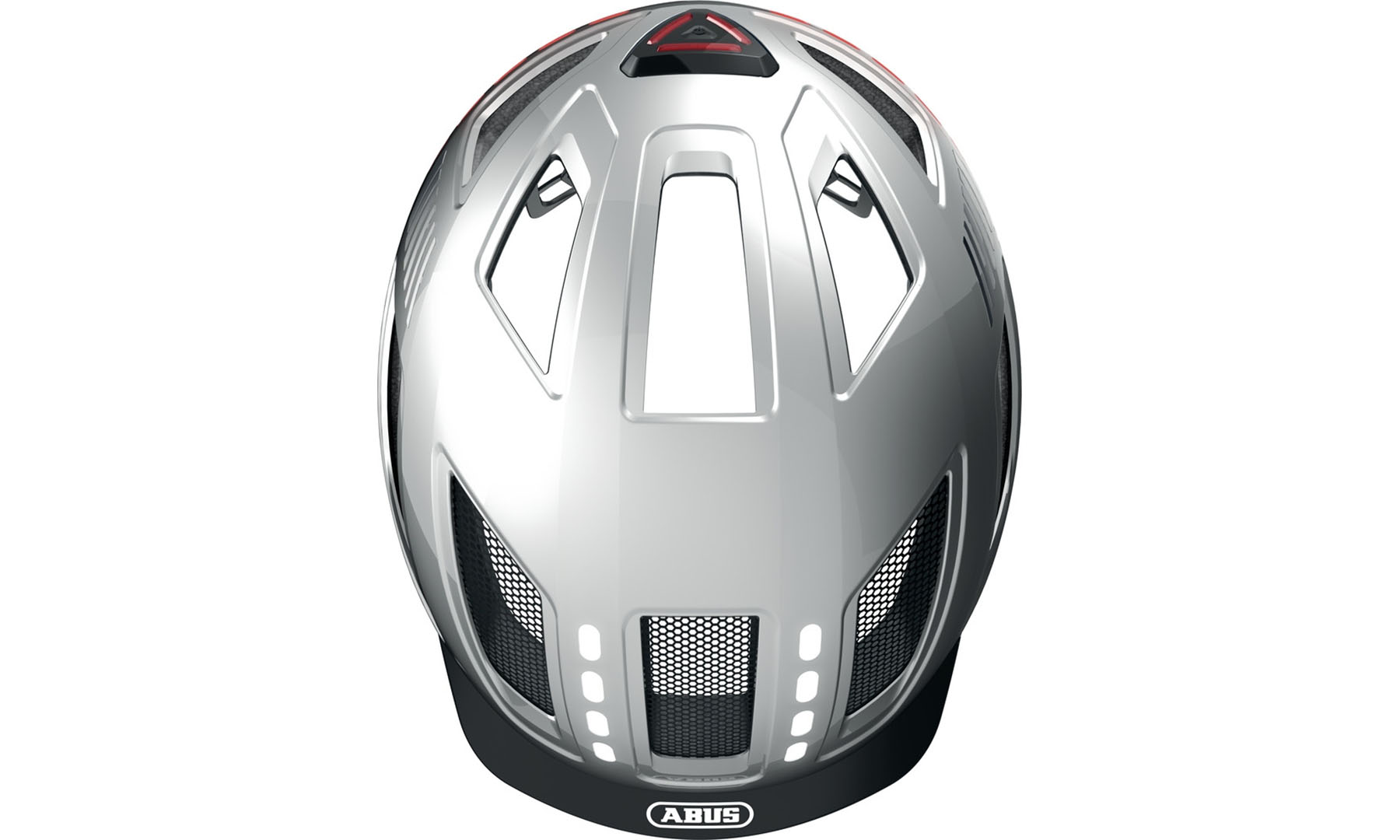 Велошлем ABUS HYBAN 2.0 LED Signal Silver, размер Xl (58-63 см), серебристый 6