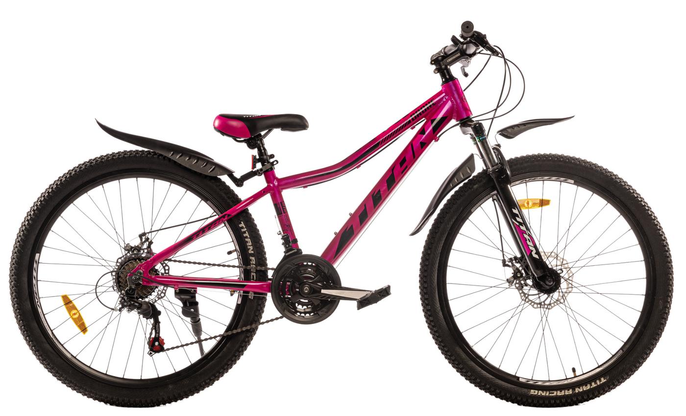 Фотографія Велосипед Titan DRONE 26"розмір XS рама 13 2022 Рожевий-Чорний