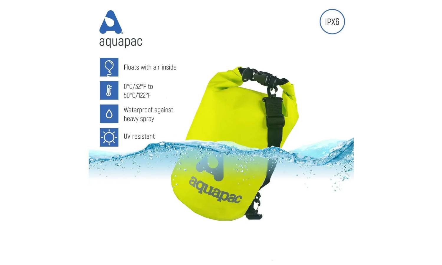 Гермомішок AQUAPAC з ремнем через плече Trailproof Drybag - 15L (acid green) w/strap зелений 3 Гермомішок AQUAPAC з ремнем через плече Trailproof Drybag - 15L (acid green) w/strap зелений 3