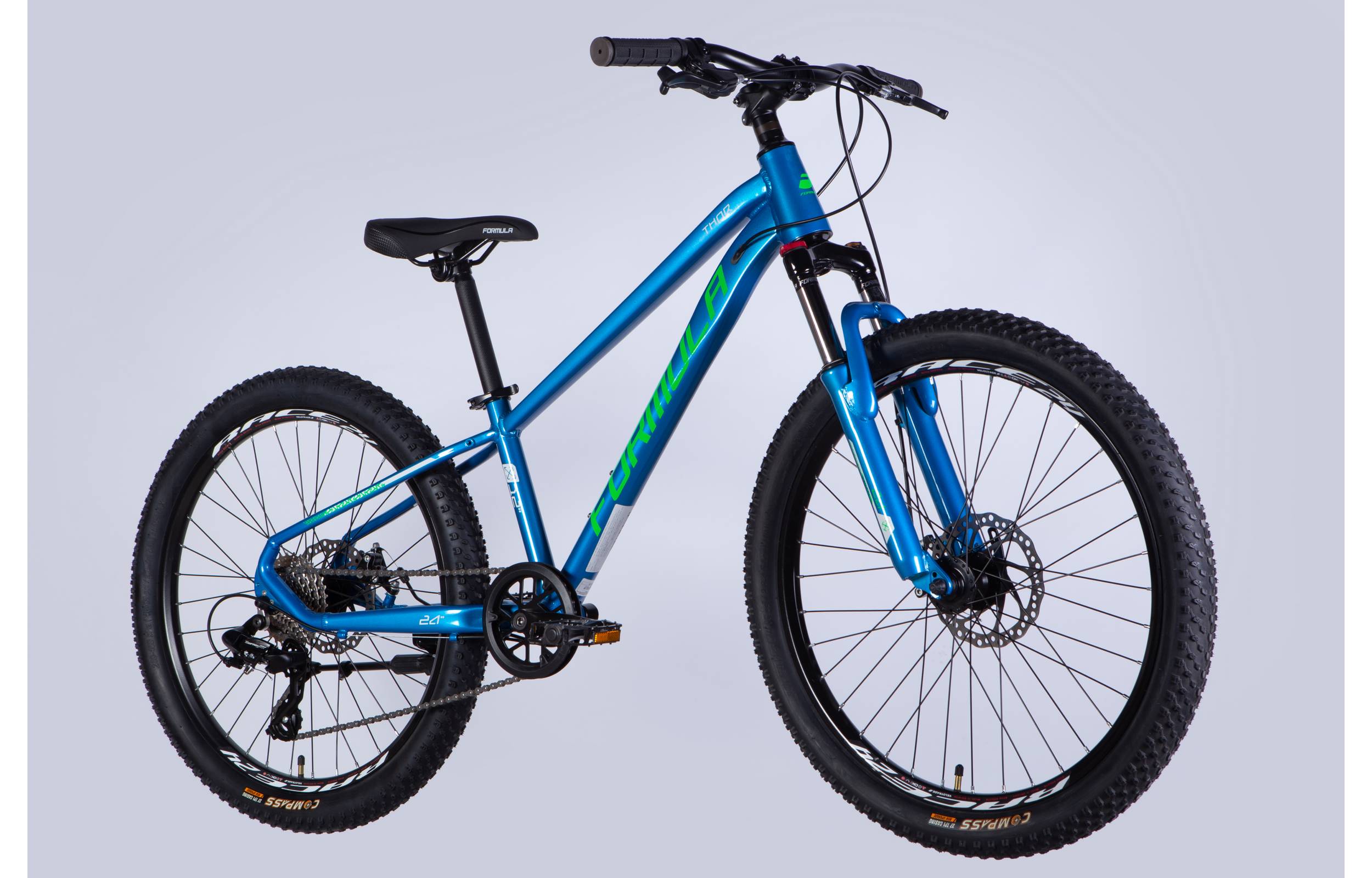 Велосипед Formula THOR DD 24" размер XXS рама 12" 2025 синє-зелений 6