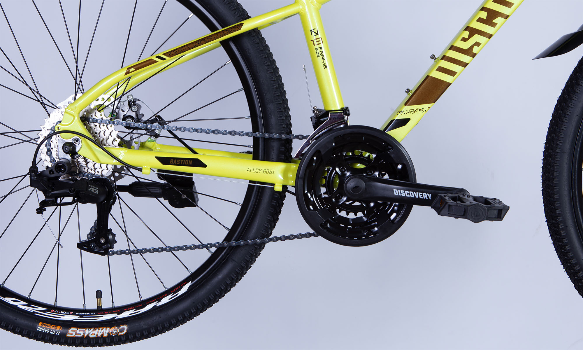 Велосипед Discovery BASTION DD CS 26", розмір XS, рама-13" 2025, жовтий 5