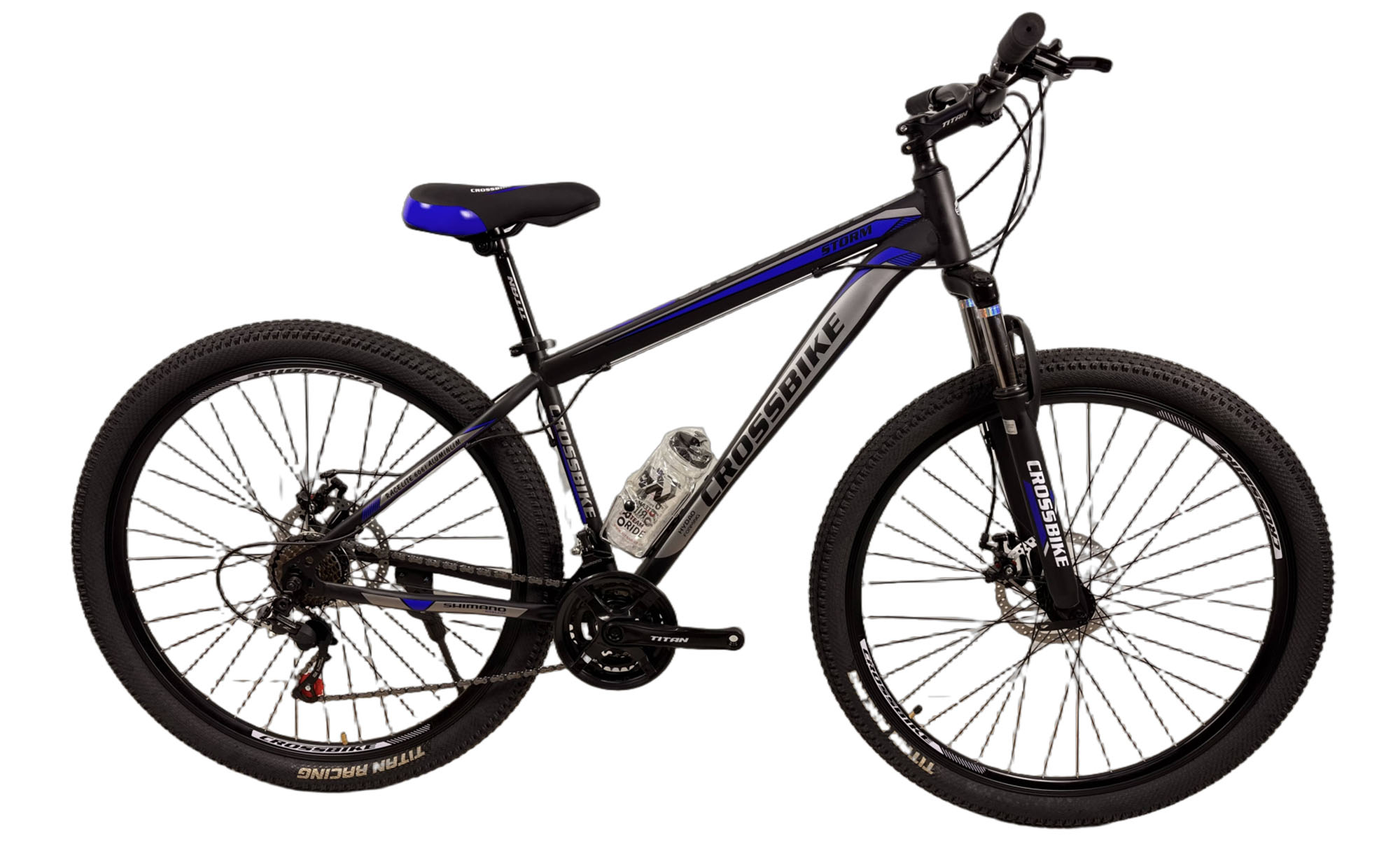 Велосипед CrossBike Storm 29", размер XL, рама 21", год 2022, Черный-Синий 