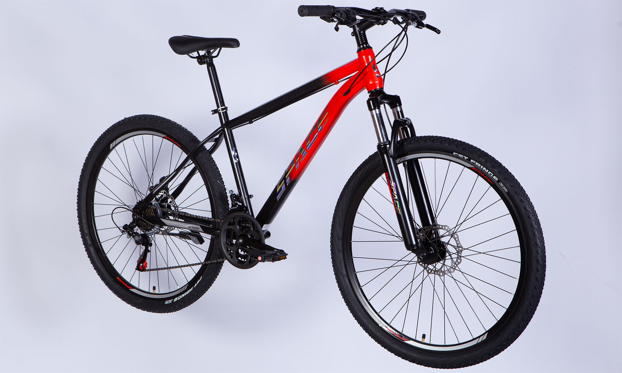 Велосипед SPACE MARS DD FR 27.5", размер M, рама-17", год 2026, красно-черный 3