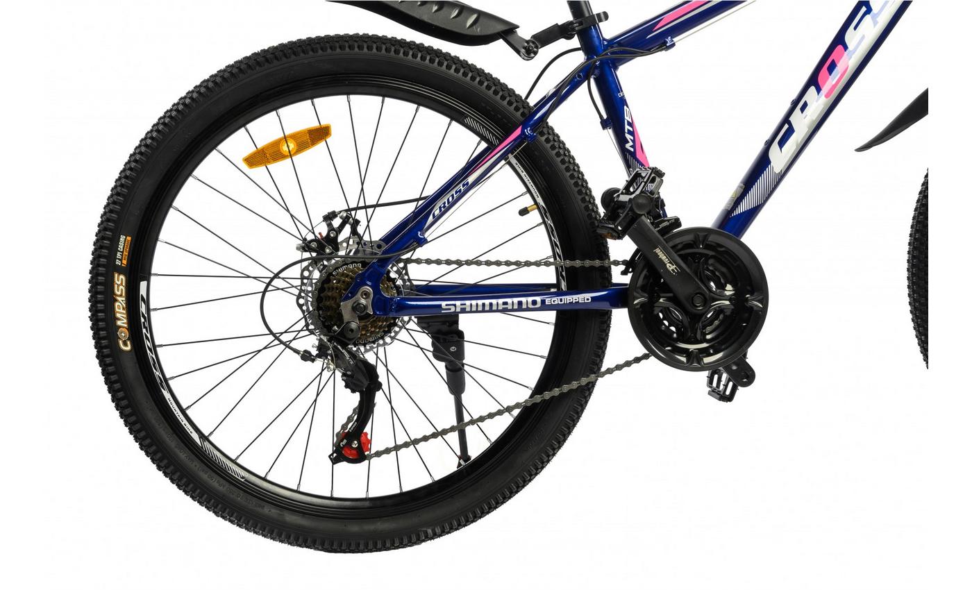 Фотографія Велосипед Cross XC2621 26" розмір М рама 17 2022 Блакитний Рожевий 2