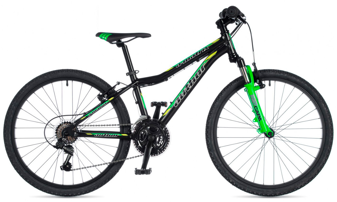 Фотография Велосипед AUTHOR A-Matrix 24" (2020) 2020 Черно-зеленый