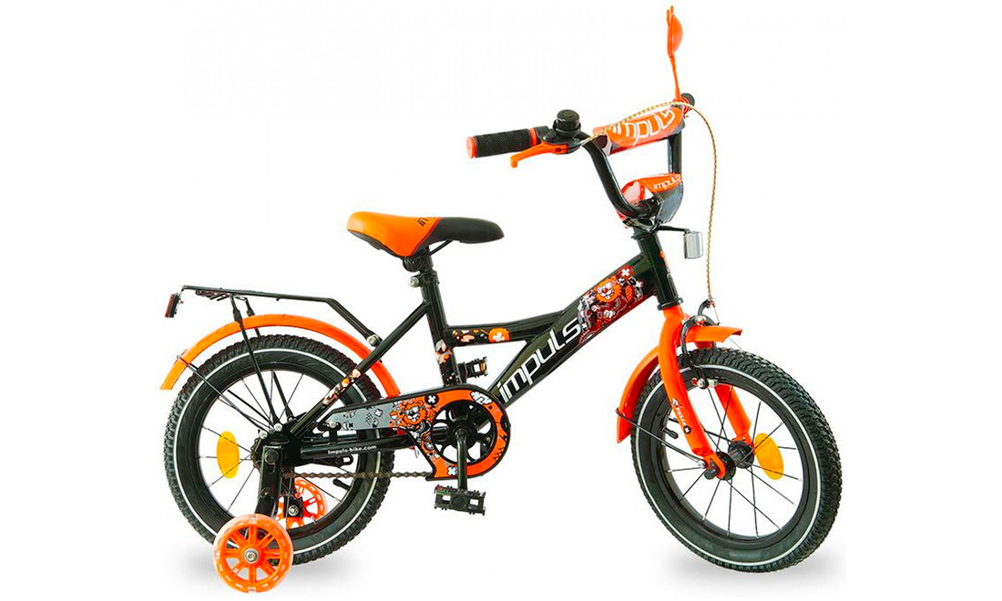 Фотографія Велосипед Impuls Kids 16" (2020) 2020 Чорно-жовтогарячий