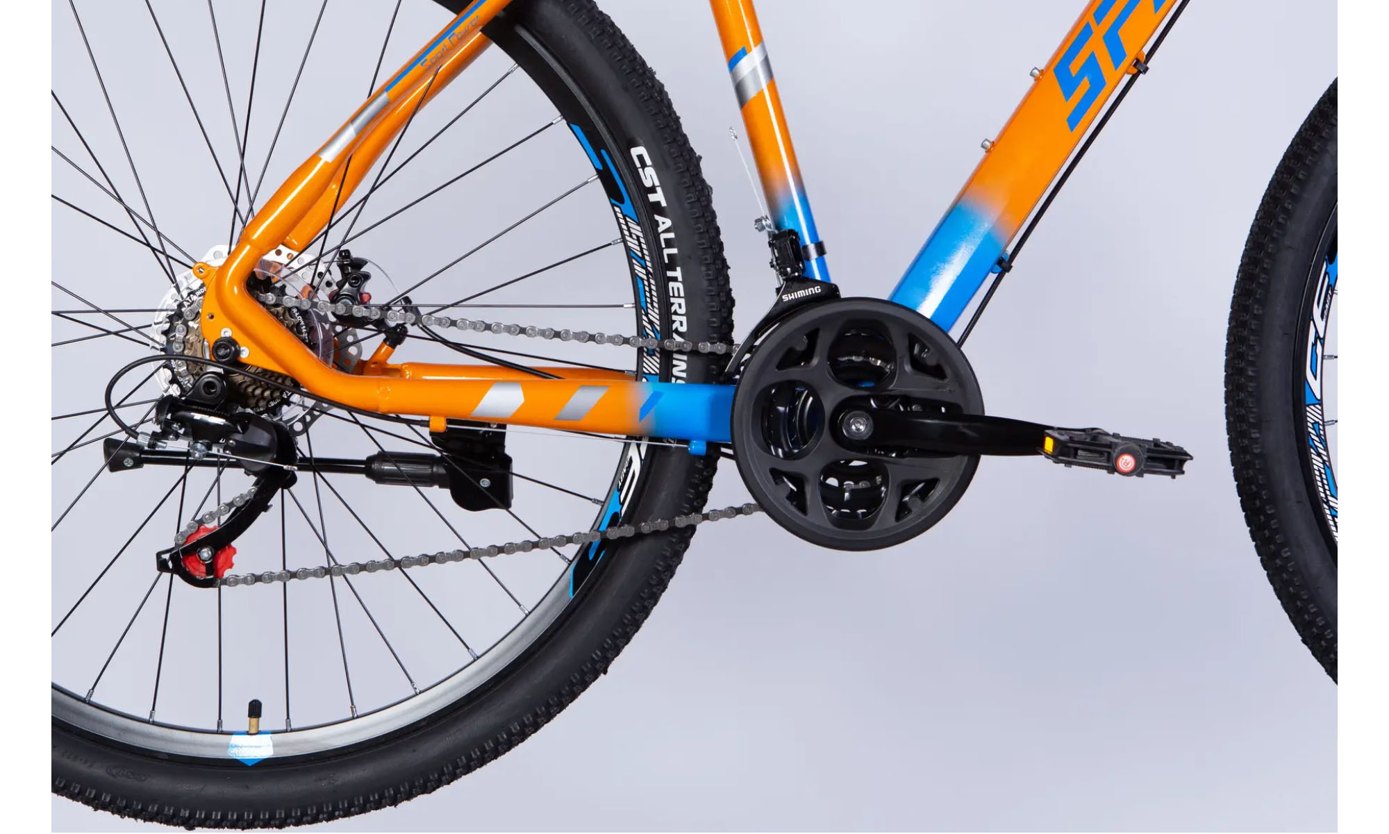 Велосипед SPACE MERCURY DD FR 29", размер S, рама-16", 2025, оранжево-синий  4