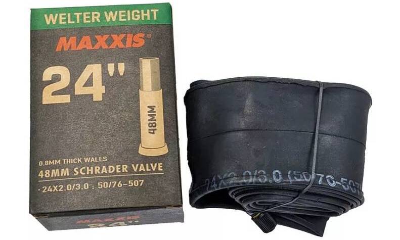 Камера MAXXIS FAT/PLUS 24X2.0/3.0 Ниппель - Schrader 48мм Камера MAXXIS FAT/PLUS 24X2.0/3.0 Ниппель - Schrader 48мм