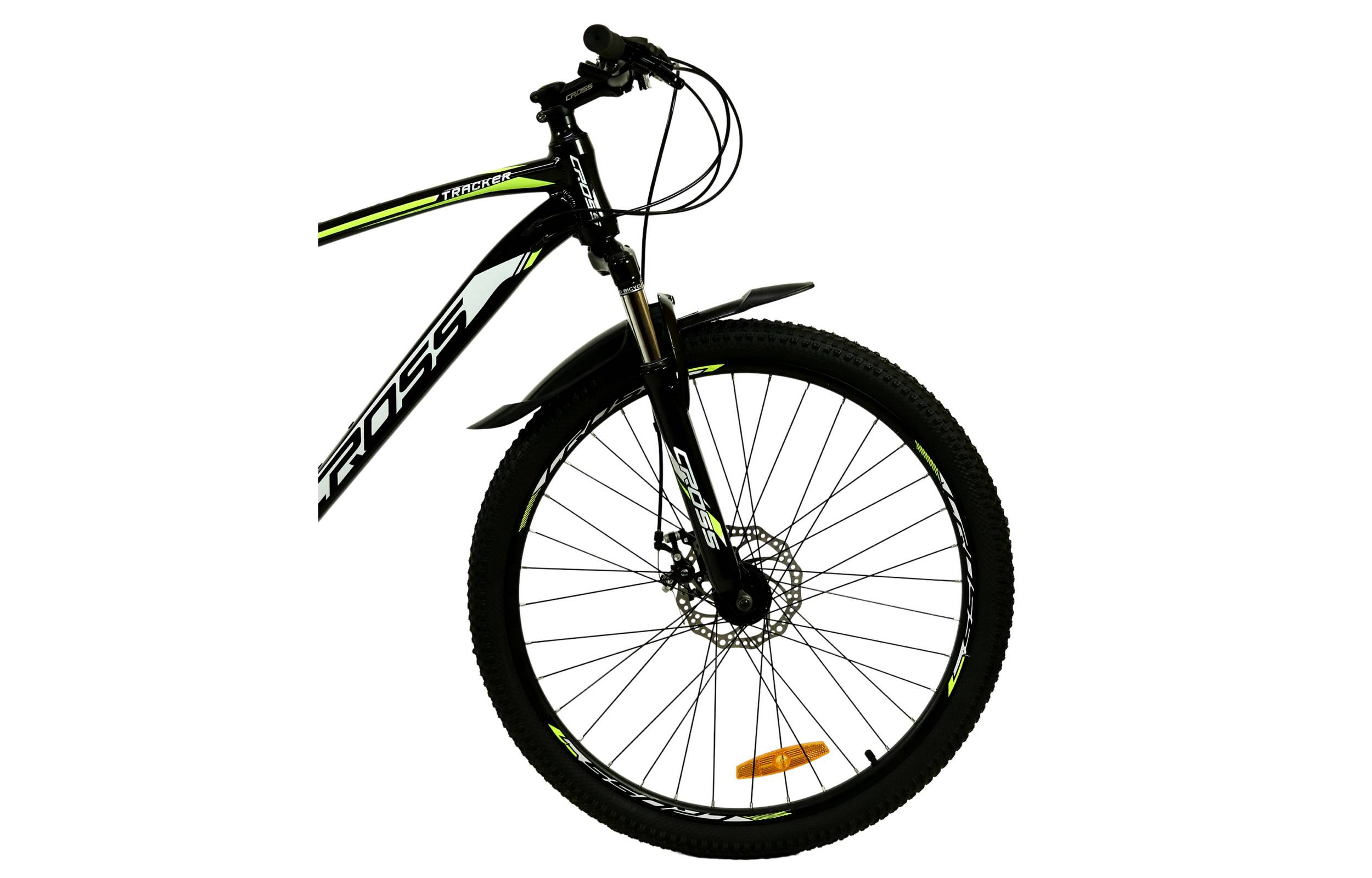 Фотографія Велосипед CROSS Tracker 26" розмір М рама 17 2022 Чорний-Жовтий 2