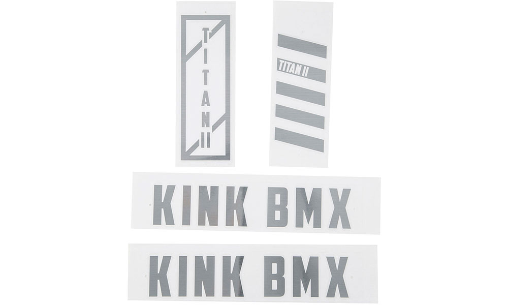 Фотография Набор наклеек на раму KINK BMX Titan II Decal Kit серые