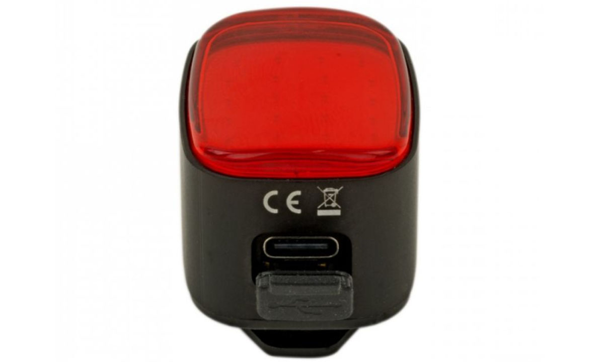 Фонарь стоп задний Author Cubus USB CobLed 50 lm, черный с красным рефлектором 3