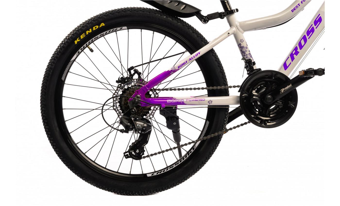 Фотография Велосипед Cross Milano 24" размер XXS рама 12 2022 Фиолетово-белый 4