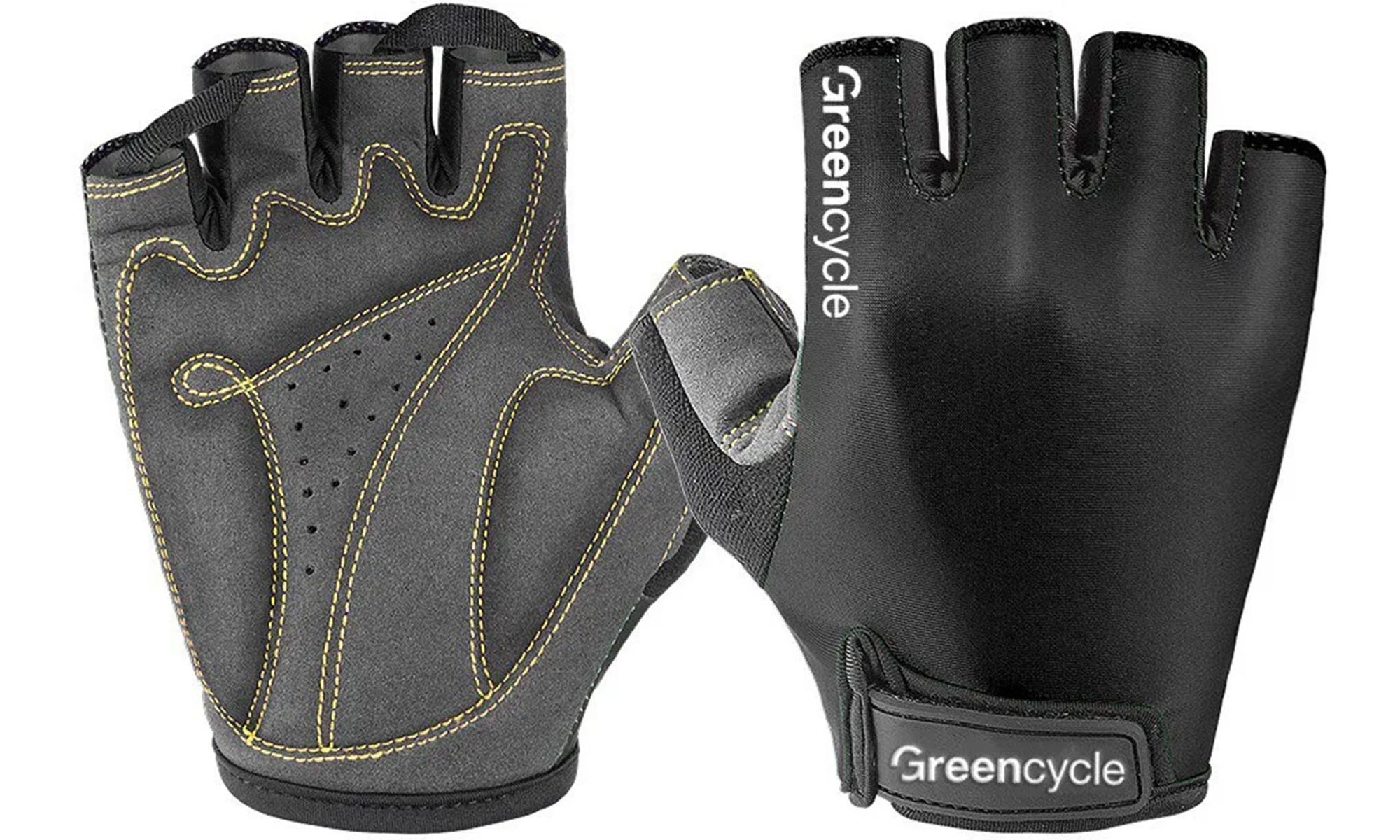 Перчатки Green Cycle Norn без пальцев, размер L, черные Перчатки Green Cycle Norn без пальцев, размер L, черные