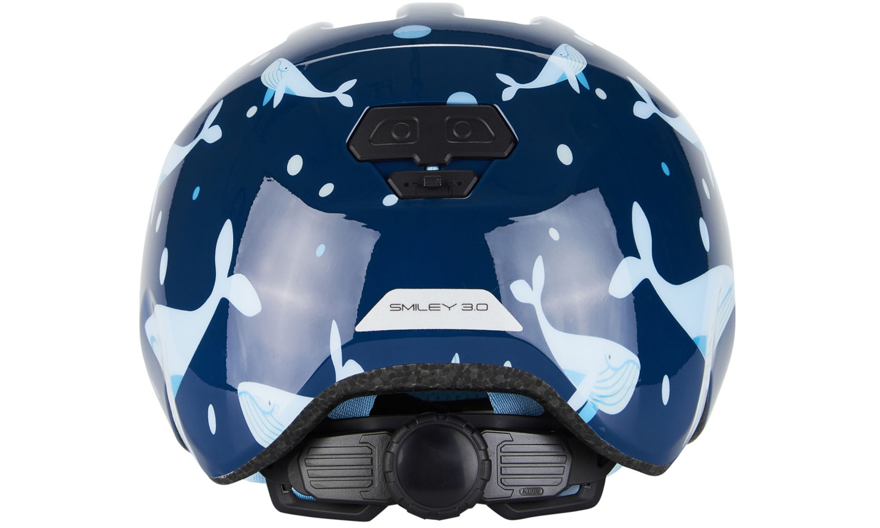 Велошлем детский ABUS SMILEY 3.0 Blue Whale, размер M (50-55 см), синий кит 2
