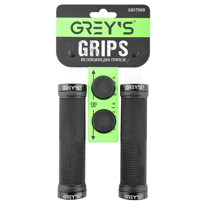 Фотография Грипсы Grey's с резиновым покрытием, 130 мм, Черный