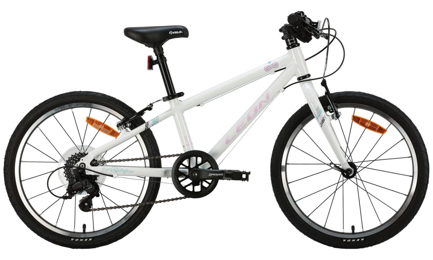 Фотографія Велосипед Leon GO 7S Vbr 20" рама 10" 2024 Белый с розовым