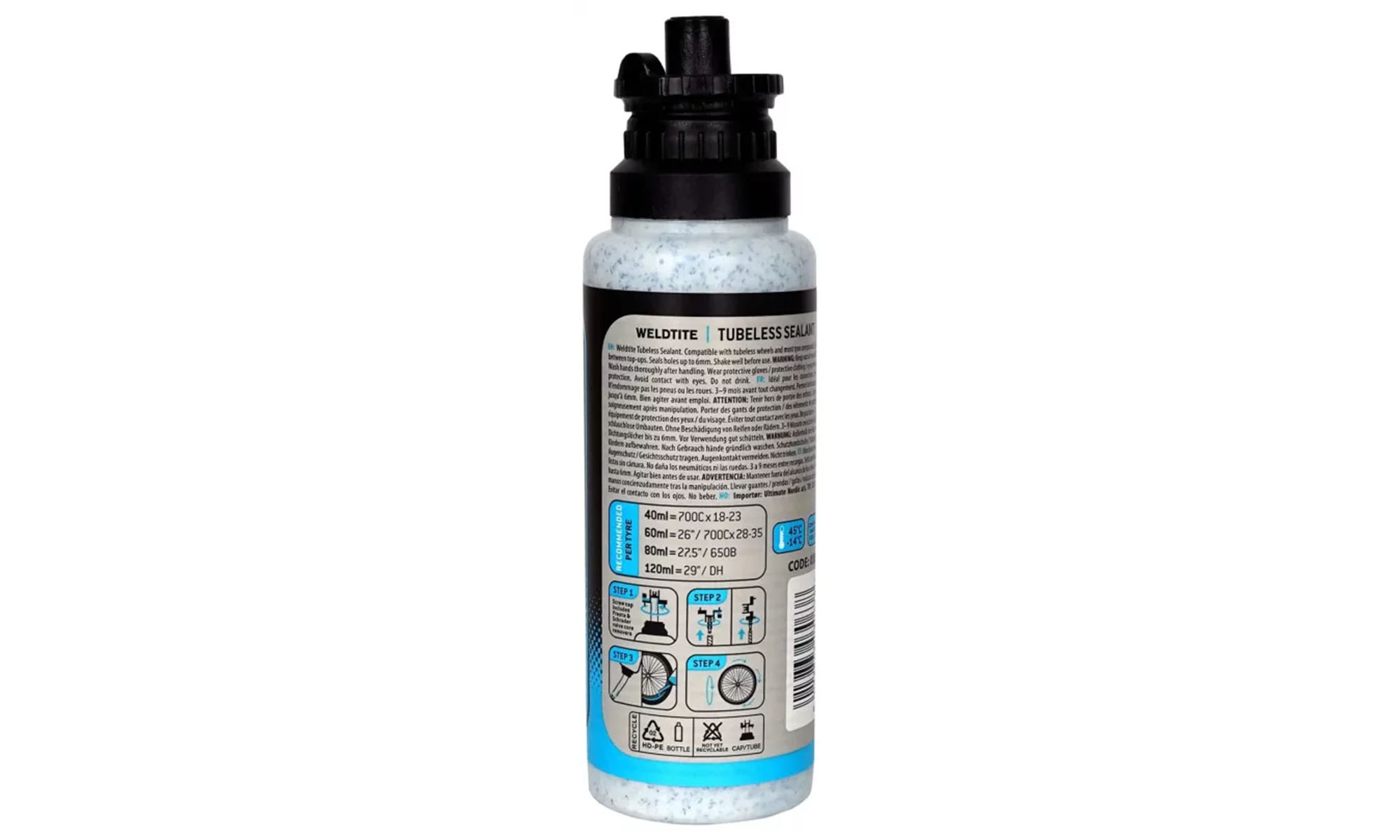 Герметик Weldtite 03063 TUBELESS SEALANT with Rubber Shred, для бескамерных шин, 240мл 2