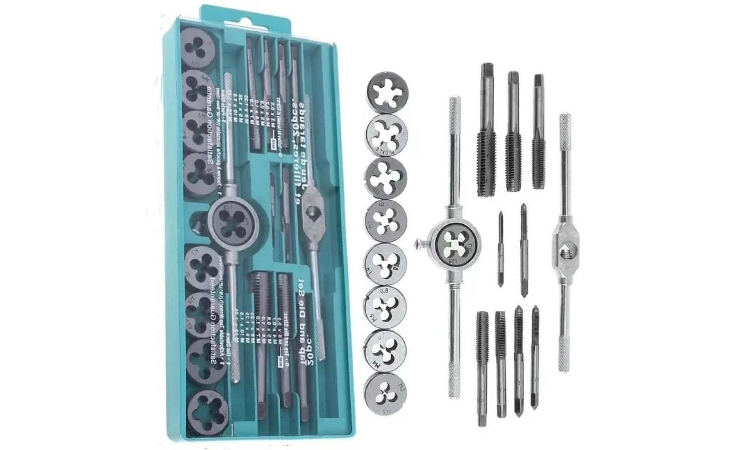 Набор метчиков и плашек Jeux 20шт M3-M12 в кейсе