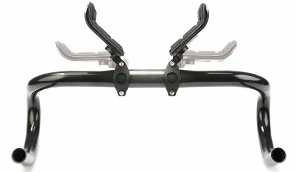 Руль аэродинамический Fouriers Tri-bar авто-накладки с/трубами JS-типа 17град/180мм алю, Black 2