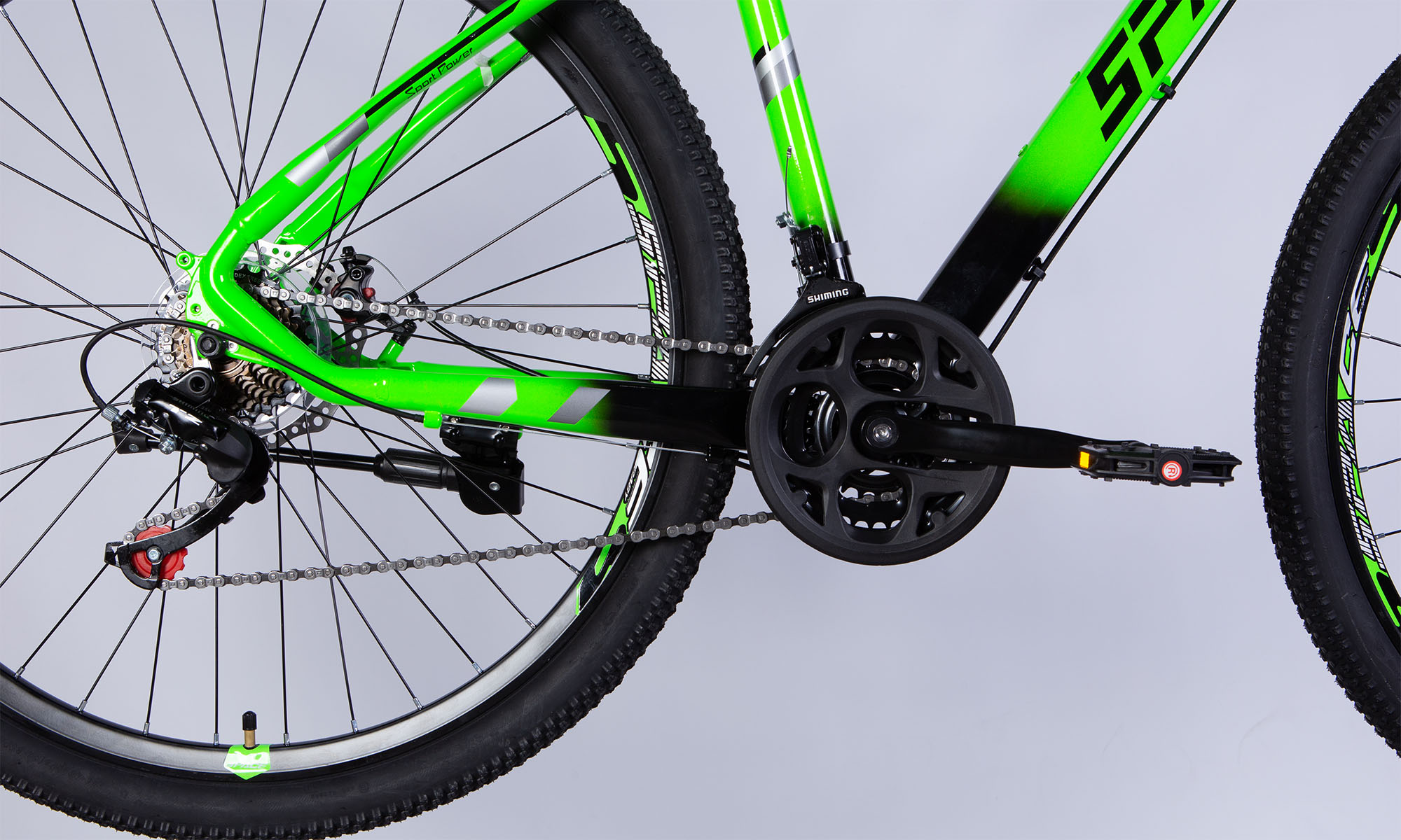 Велосипед SPACE MERCURY DD FR 29", размер M, рама-18", год 2026, зелено-черный 2