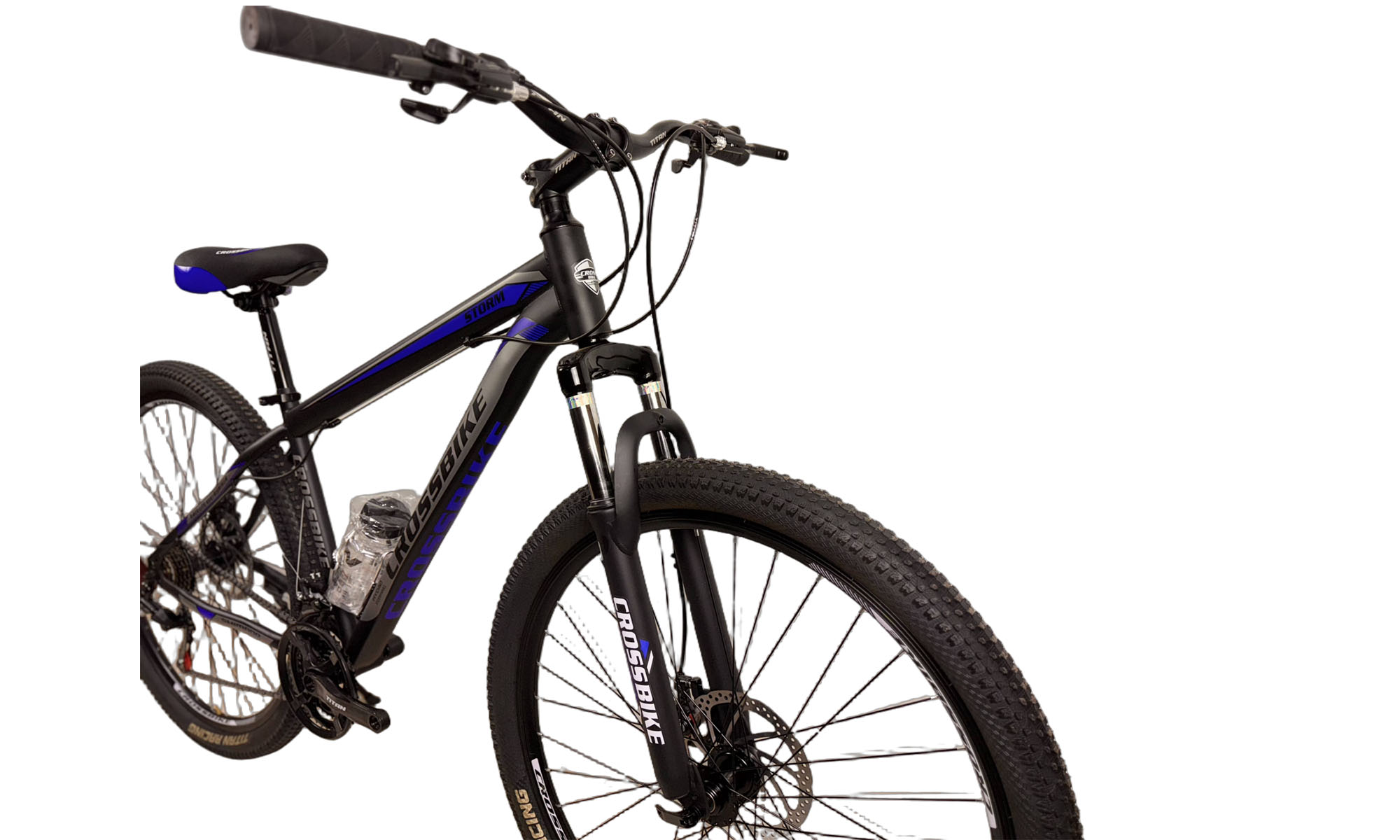 Велосипед CrossBike Storm 29", размер M, рама 17", год 2024, Черный-Синий 2