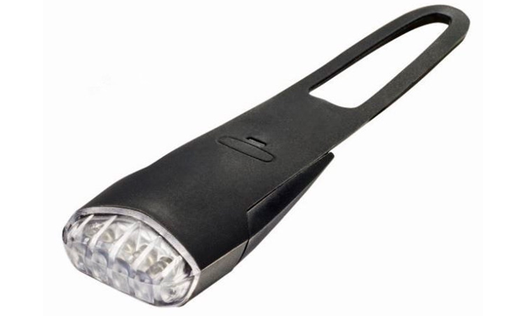 Фотография Фонарь-мигалка передняя BC-FL1530, 4 светодиода питание Li-on 220 мАч USB, черный 3