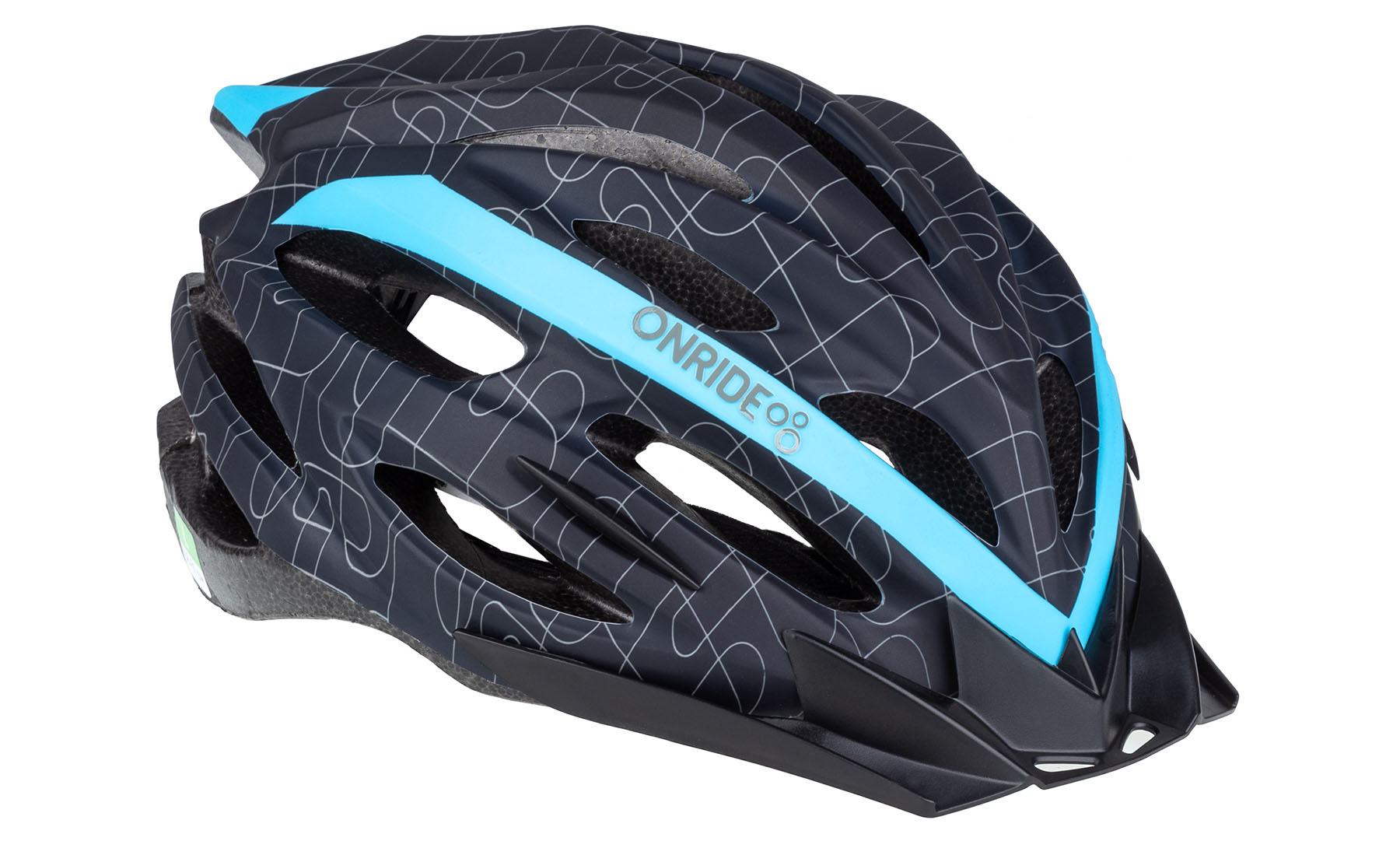 Фотография Шлем ONRIDE Grip черный/синий размер L (58-61 см) 