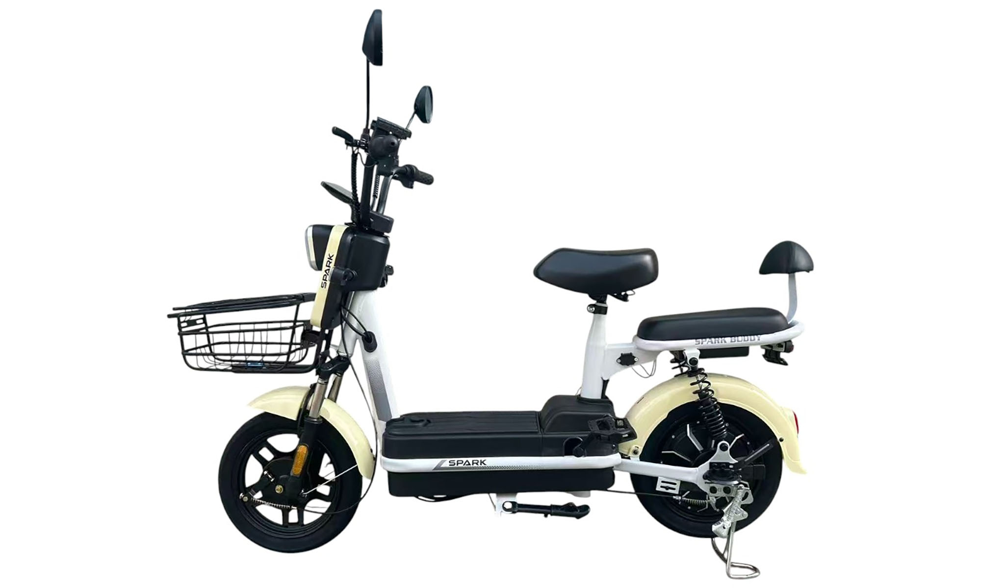 Велосипед с электромотором SPARK BUDDY 14", 48V/500W/12Ah, год 2026, Бежевый 