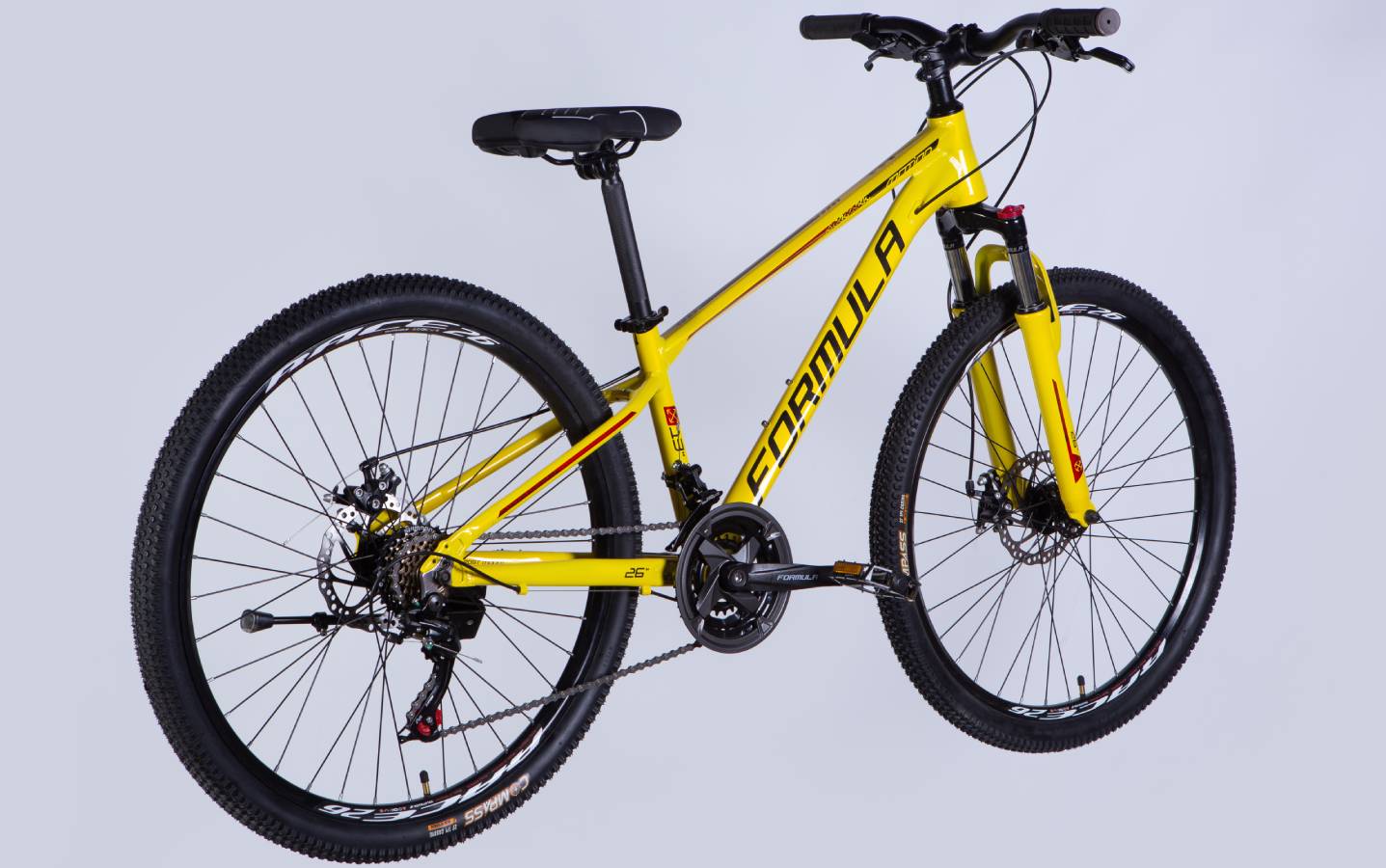 Велосипед Formula MOTION DD 26" размер XS рама 13" 2025 желто-черный 5