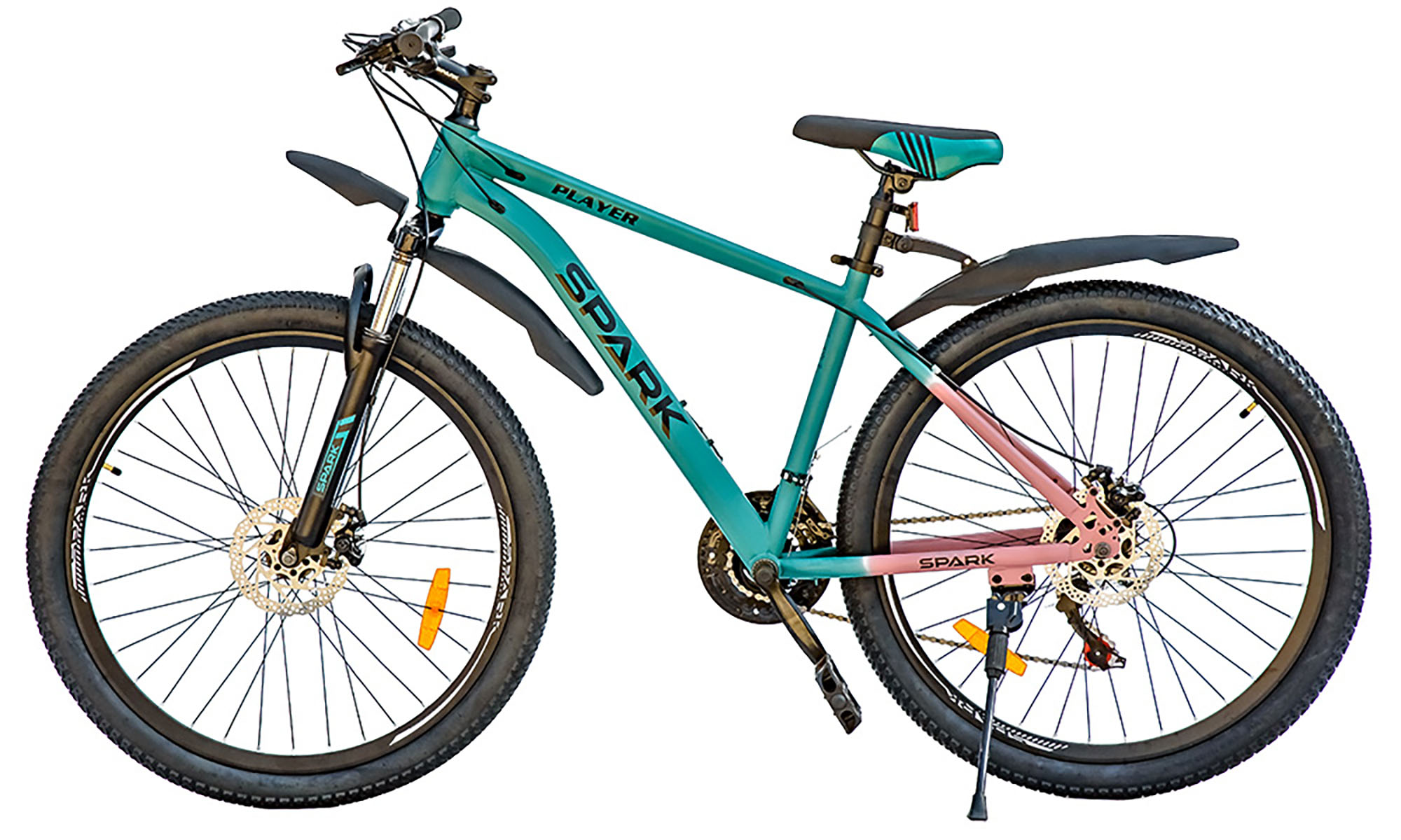 Велосипед SPARK PLAYER 27,5", размер M, рама - 17", год 2025, бирюзово-розовый 2 Велосипед SPARK PLAYER 27,5", размер M, рама - 17", год 2025, бирюзово-розовый 2