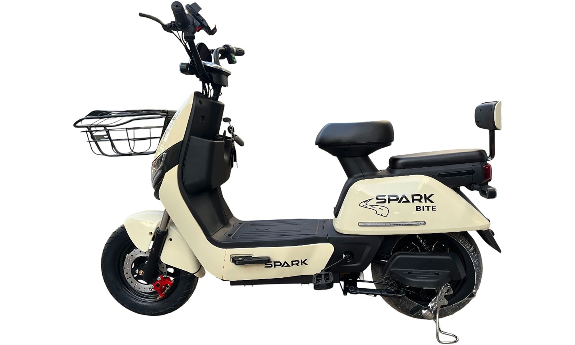 Велосипед с электромотором SPARK BITE 14", 60V/1000W/20Ah, год 2026, Кремово-бежевый 