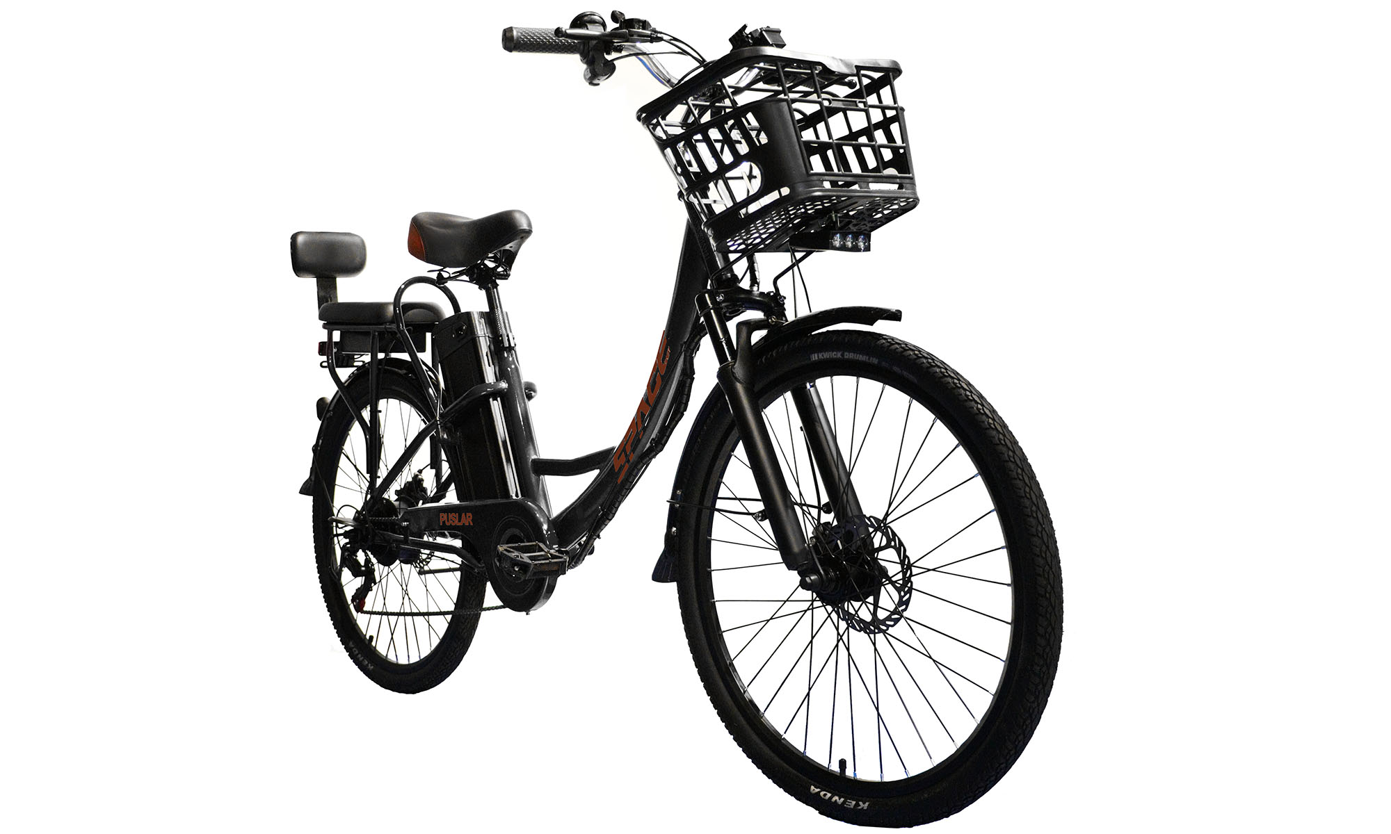 Велосипед с электроприводом SPACE PULSAR DD FR 26", размер S, рама-15,5", 48B, 20А*ч, 500Вт, год 2026, черный 2