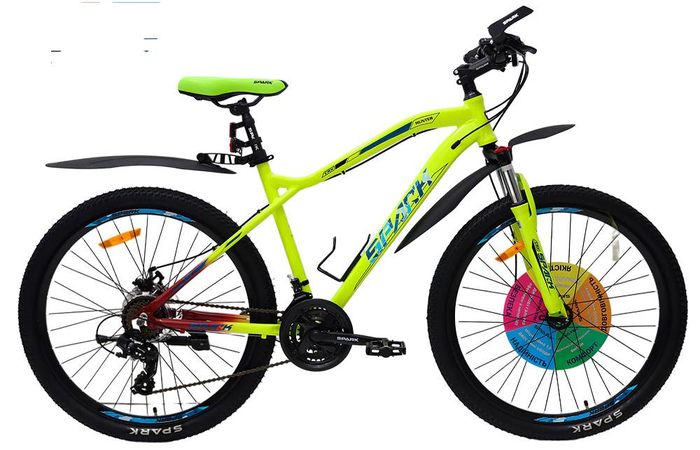 Фотографія Велосипед SPARK HUNTER 26" размер М рама 18" 2024 Желтый