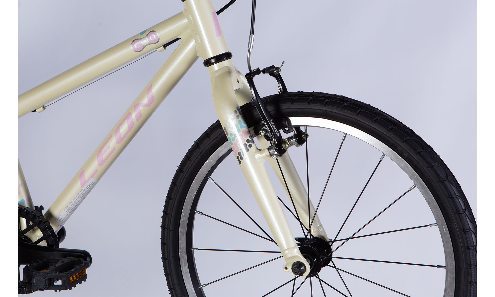 Велосипед Leon GO Vbr FR 20", розмір XS, рама 10", 2025, бежевий з рожевим 7