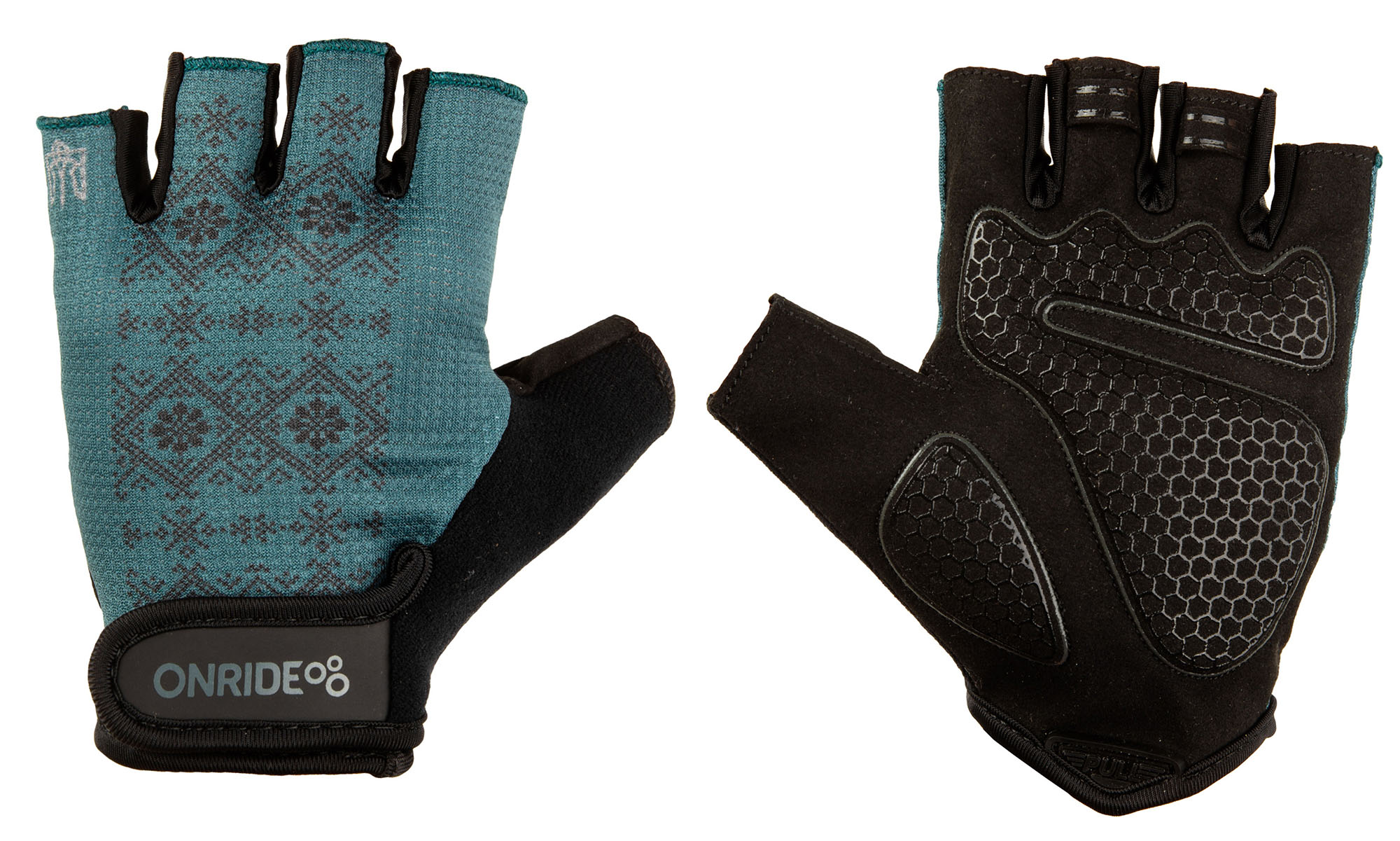 Рукавички ONRIDE Hold 20 Ornament колір зелений, розмір XS