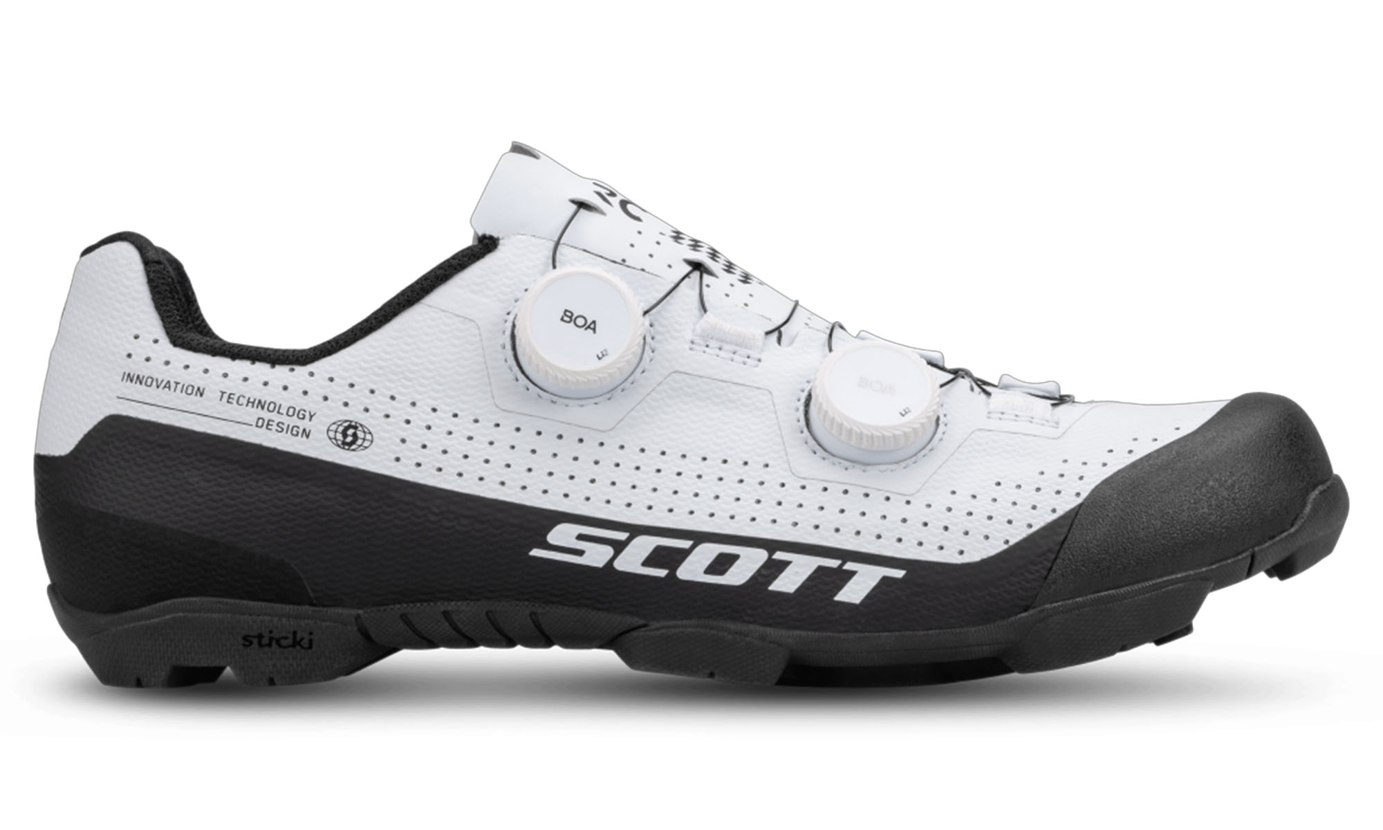 Велотуфли SCOTT MTB RC, бело-черные, размер 43.5 5