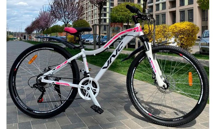 Фотографія Велосипед VNC MontRider A3 FMN 26" розмір XS 2023 Біло-рожевий 4