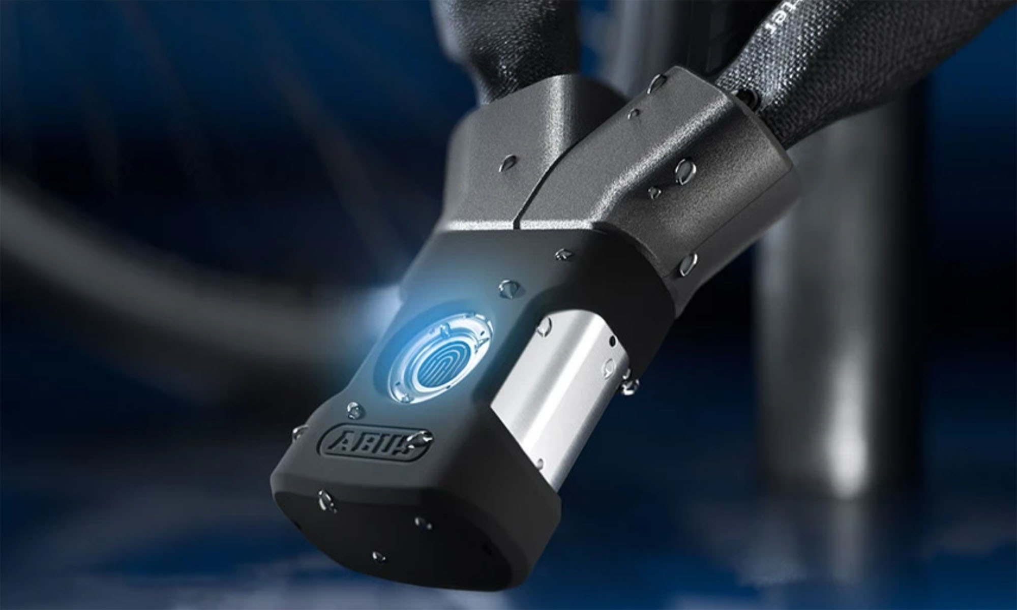 Замок цепной с отпечатком пальца ABUS 7807F/110см, Yardo BK, черный с серебристым 5